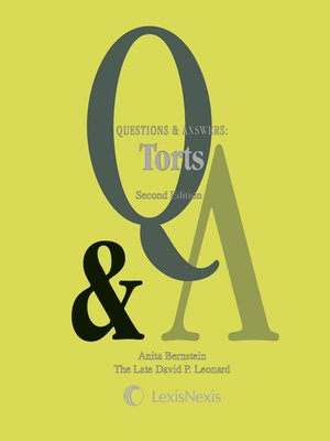 cover image of Questions & Answers: Torts